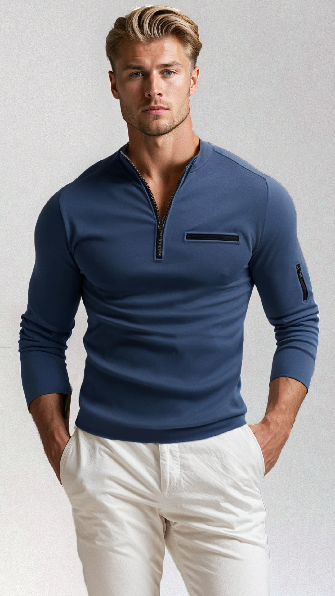 Loopla | Luxe Quarter-Zip Polo